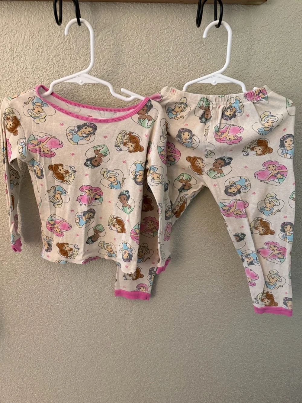 Girls 5T Princess Theme 2 Piece Fitted Pajama Set Bundle Carters & Disney